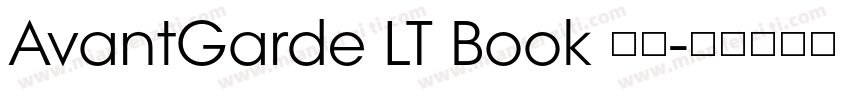 AvantGarde LT Book 常规字体转换